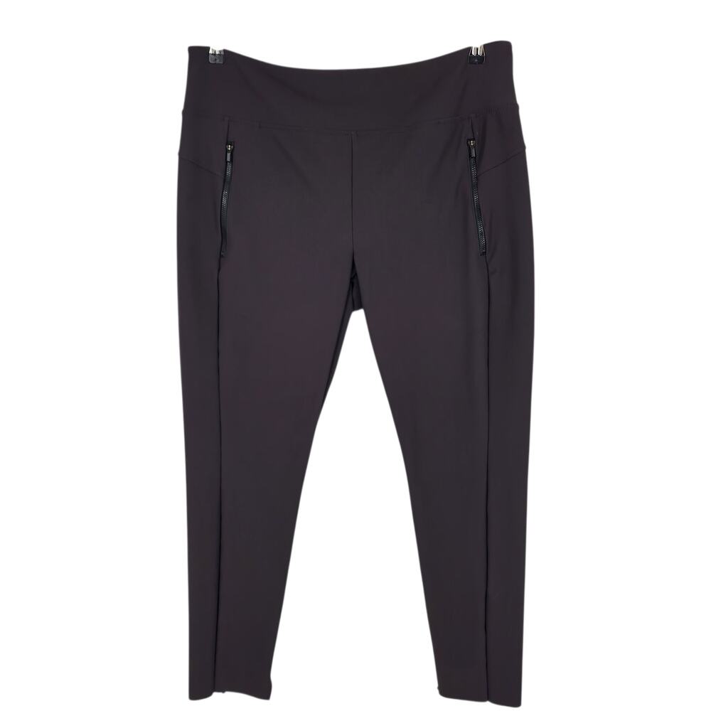 Athleta Espresso Brown Stellar Tight High Rise Zip Pocket UPF Leggings Size XL